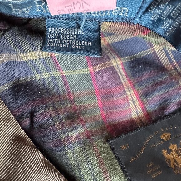 VTG Polo Ralph Lauren Green Brown Windowpane Gents Tweed Cabbie Newboy Hat S/M - Picture 13 of 14